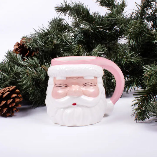 Santa Coffee Mug- Pink